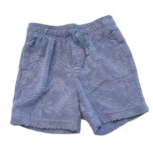 Janie and Jack Soft Palm Blue Terry Shorts size 18-24m